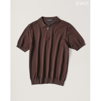 Minimalist Knit Polo T-Shirt