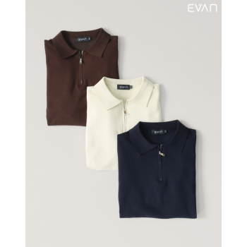 Minimalist Knit Polo T-Shirt