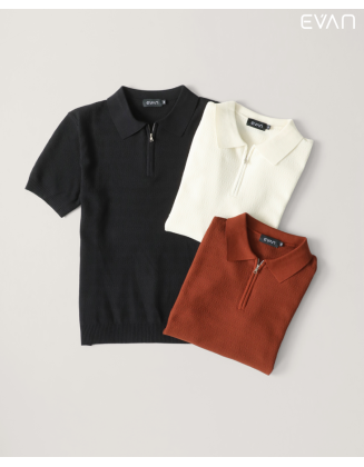 Modern Zip-Up Polo T-Shirt
