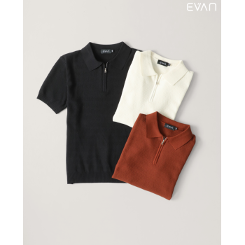 Modern Zip-Up Polo T-Shirt