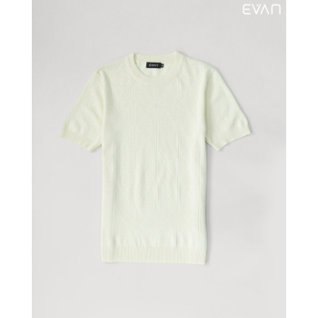 Textured Diamond Knit T-Shirt 