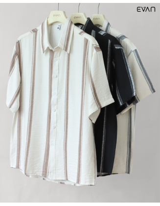 Tie-Dye Stripe Short-Sleeve Shirt