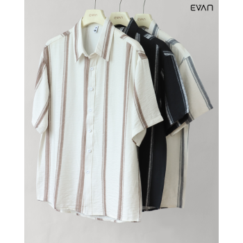 Tie-Dye Stripe Short-Sleeve Shirt