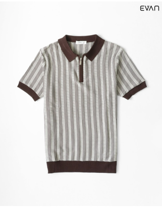 Modern Zip-Up Polo Shirt