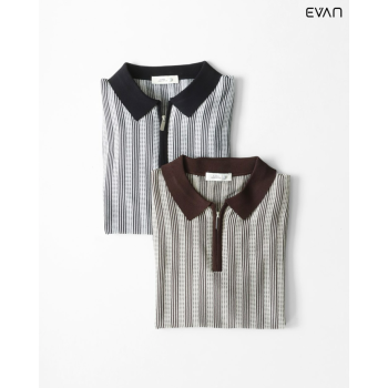 Modern Zip-Up Polo Shirt