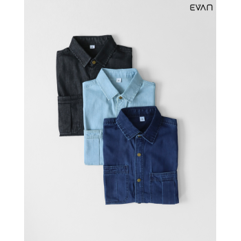 Utility-Inspired Denim Shirt