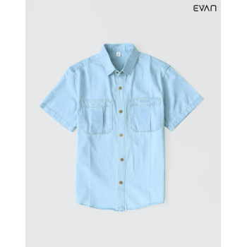 Utility-Inspired Denim Shirt