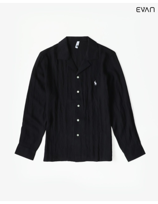 Linen Blend Long Sleeve Shirt