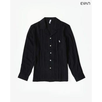 Linen Blend Long Sleeve Shirt