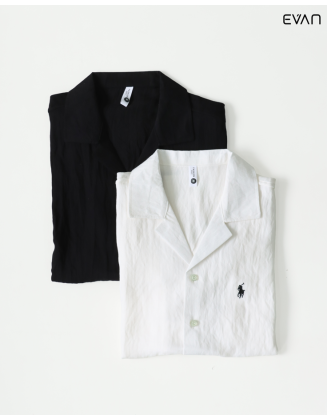 Linen Blend Long Sleeve Shirt