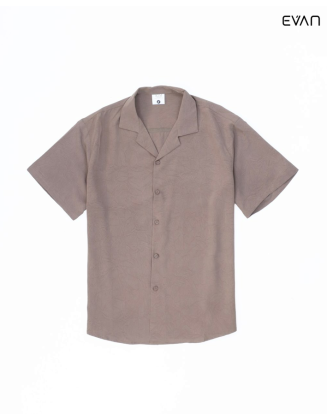 Subtle Pattern Camp Collar Shirt