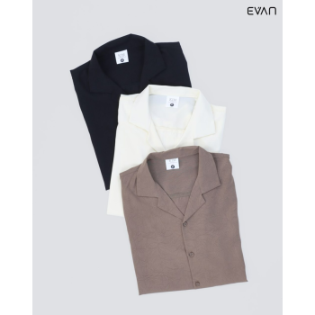 Subtle Pattern Camp Collar Shirt