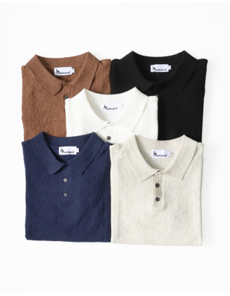 Textured Knit Polo