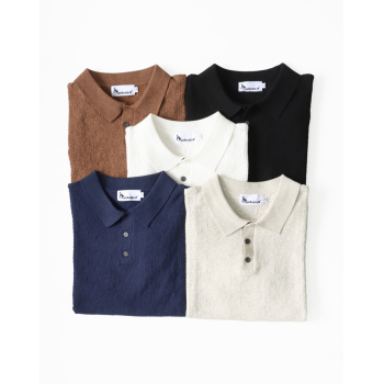 Textured Knit Polo