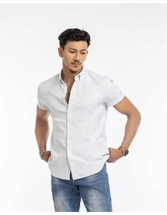 Classic Striped Button-Down Shirt