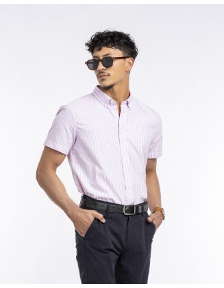 Classic Striped Button-Down Shirt
